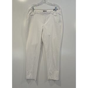 NWT Roz & Ali White Signature Fit Ankle Pants Womens Size 12‎ (1774)